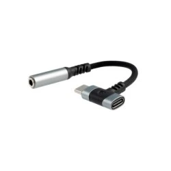 Nanocable Cable Adaptador de Audio USB-C a Jack 3.5mm - Longitud 10cm - USB-C Hembra Adicional para Carga Simultanea - Color