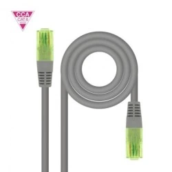Câble réseau Nanocable Patch Cord Cat.6 UTP AWG26 CCA - Longueur 20m - Couleur Gris