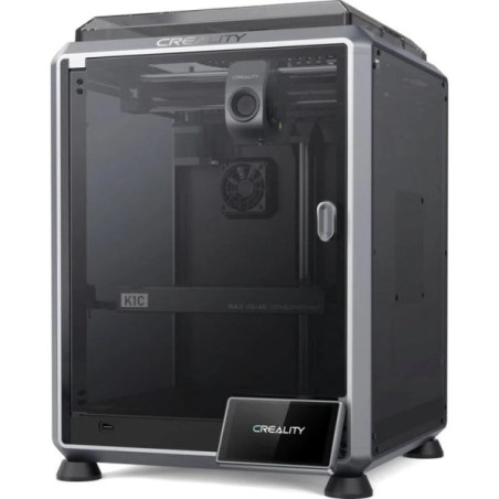 Impressora 3D fechada Creality K1C - 22x22x25cm - Corpo em liga de alumínio e vidro - Interface de utilizador inteligente