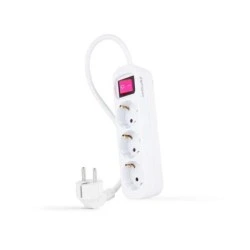 Multiprise Nanocable 3 Prises Interrupteur 1,4 m - Couleur Blanc