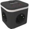 Fellowes Desktop Multi-plug Cube with 3 230V Outlets + 2x USB-C 20W max. - 1x USB-A 18W max. - 2m Cable - On/Off Switch - Black