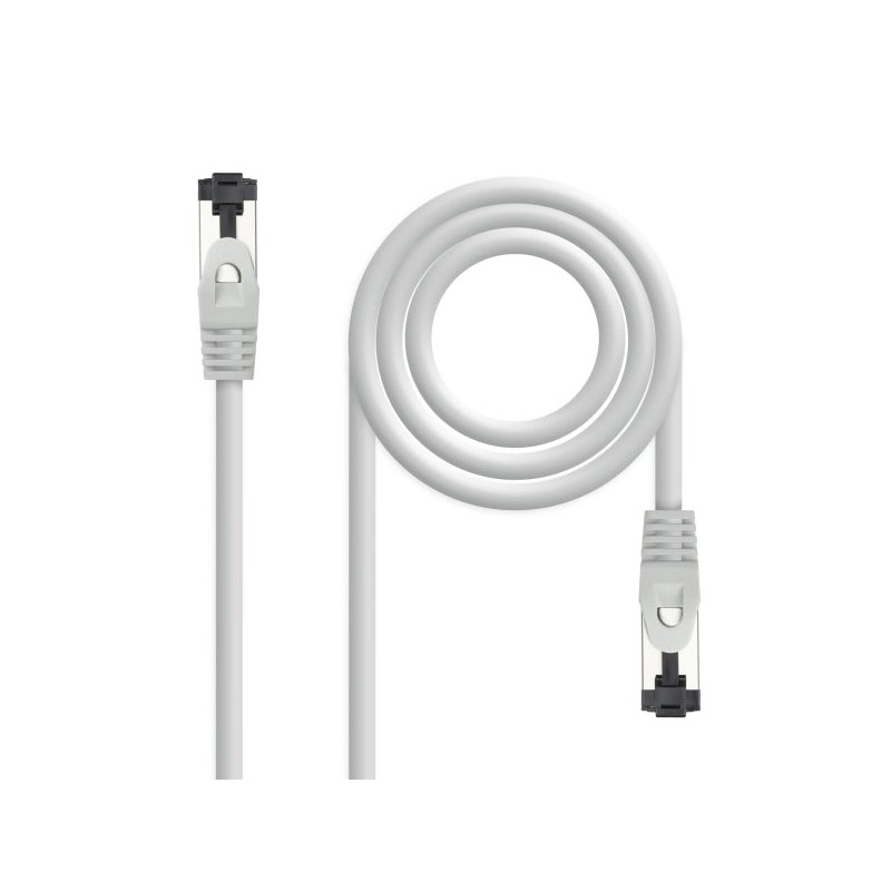 Nanocable Cable Red Latiguillo Cat.8.1 2Ghz LSZH SSTP AWG26 - Longitud 3m - Color Gris