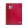 Oxford Europeanbook 1 Caderno Espiral Formato A4+ Quadriculado 5x5mm - 80 Folhas - Banda de Cor - Capa Extradura Brilhante