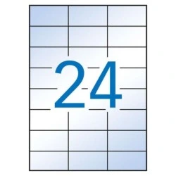 Apli Pack de 240 Etiquetas 70x37mm - 10 Hojas por 24 Etiquetas - Adhesivo Permanente - Cantos Rectos - Transparentes
