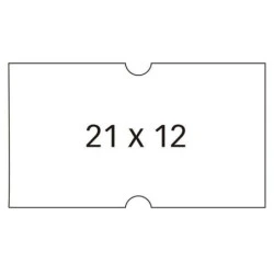 Apli Etiquetas Blancas para Maquinas Etiquetadoras de Precios de 1 Linea - Tamaño 21x12mm - Pack de 6 Rollos con 1000 Etiquetas