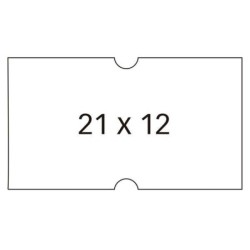 Apli Etiquetas Blancas para Maquinas Etiquetadoras de Precios de 1 Linea - Tamaño 21x12mm - Pack de 6 Rollos con 1000 Etiquetas