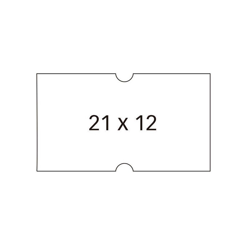 Apli Etiquetas Blancas para Maquinas Etiquetadoras de Precios de 1 Linea - Tamaño 21x12mm - Pack de 6 Rollos con 1000 Etiquetas