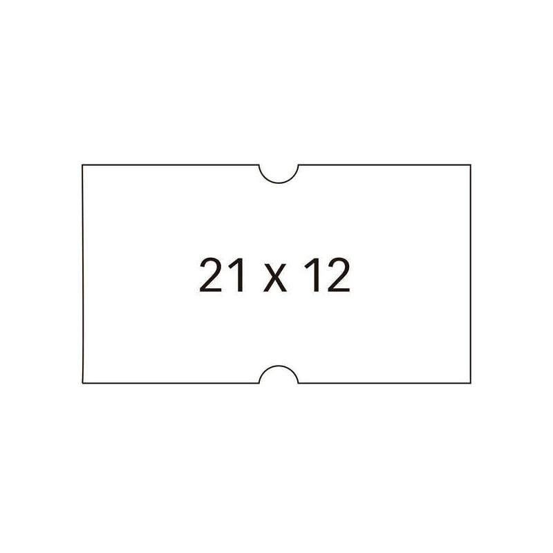 Etiquetas brancas Apli para etiquetadoras de preço de 1 linha - Tamanho 21x12mm - Pacote de 6 rolos com 1000 etiquetas cada