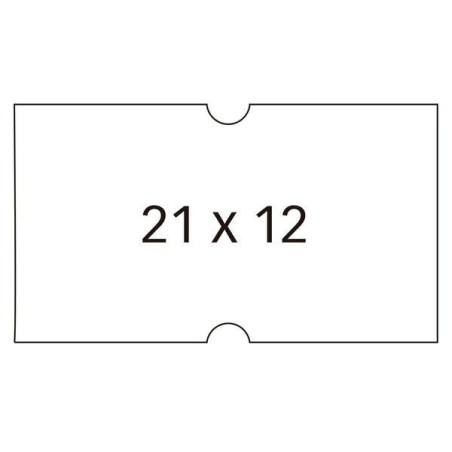 Apli Etiquetas Blancas para Maquinas Etiquetadoras de Precios de 1 Linea - Tamaño 21x12mm - Pack de 6 Rollos con 1000 Etiquetas