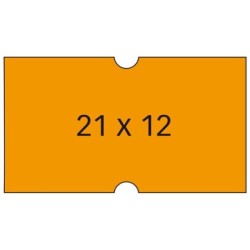 Apli Pack de 6 Rollos Etiquetas Naranjas 21x12mm para Maquinas de Precios de 1 Linea - 1000 Etiquetas/Rollo - Adhesivo