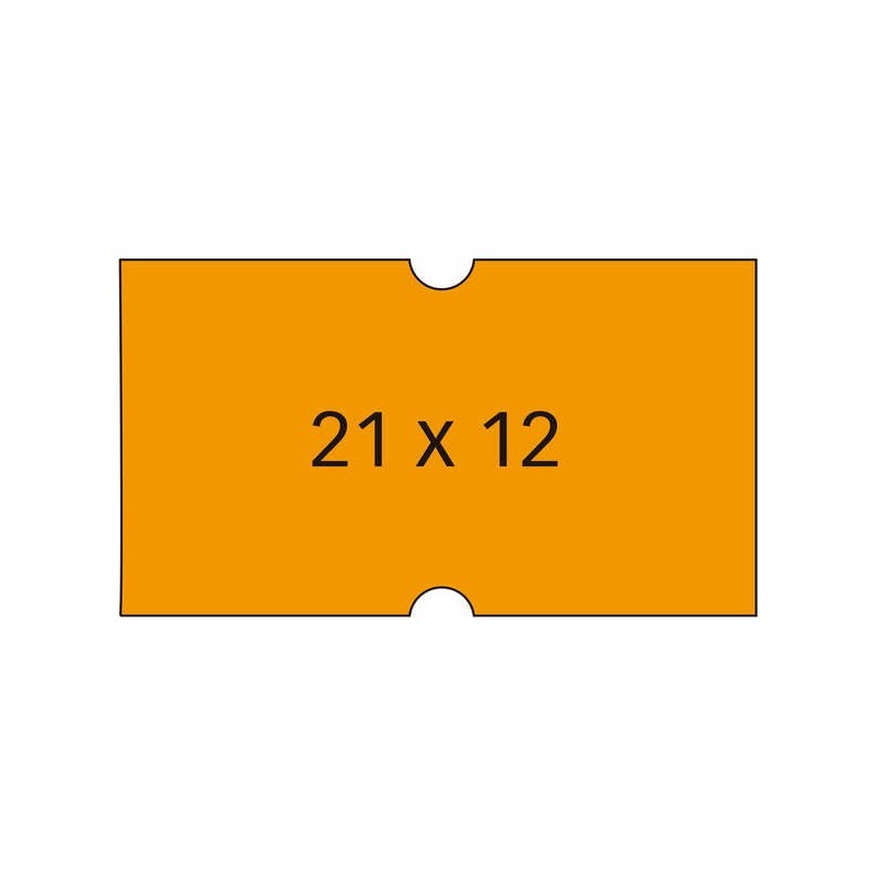 Apli Pack de 6 Rollos Etiquetas Naranjas 21x12mm para Maquinas de Precios de 1 Linea - 1000 Etiquetas/Rollo - Adhesivo