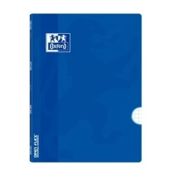 Oxford School Classic Openflex Libreta Grapada A4 48 Hojas Cuadricula 4x4 con Margen - Tapa de Plastico Translucido - Ideal