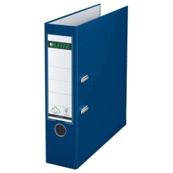 Leitz Arquivo Alavanca 180º Tamanho A4 - Largura da Lombada 80mm - Ilhó, Rado e Porta Cartão na Lombada - Papelão Forrado em