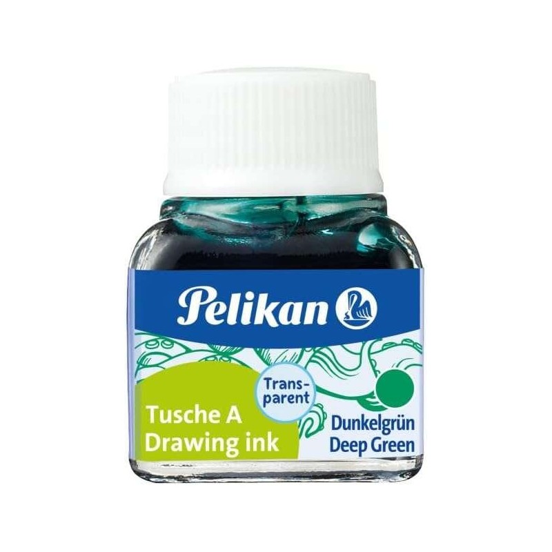 Pelikan Tinta China 523 10ml N.7 - Botella de 10ml - Ideal para Dibujo y Caligrafia - Resistente al Agua y de Secado Rapido