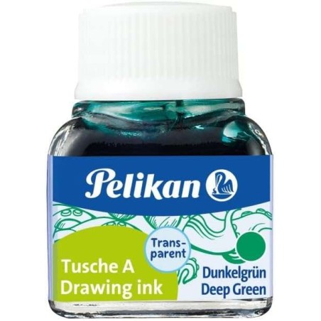 Pelikan Tinta China 523 10ml N.7 - Botella de 10ml - Ideal para Dibujo y Caligrafia - Resistente al Agua y de Secado Rapido
