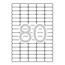 Apli Pack de 2.000 Etiquetas 35.6x16.9mm - 25 Hojas por 80 Etiquetas - Adhesivo Removible - Cantos Romos - Aptas para Impresion