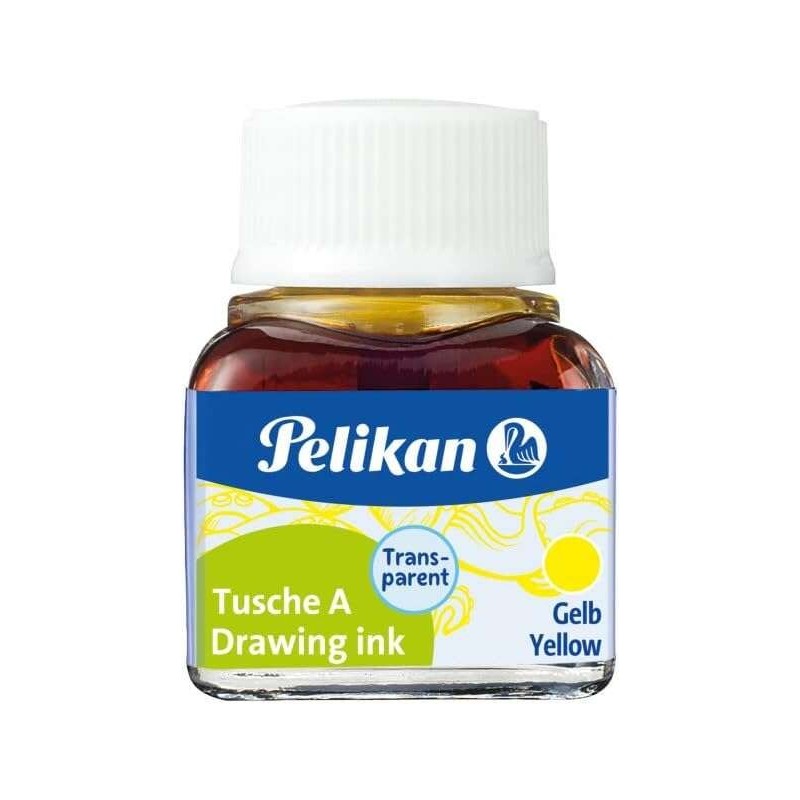 Pelikan Chinese Ink 523 10ml N.5 - 10ml Bottle - Water Resistant - Ideal for Drawing and Calligraphy - Yellow Color