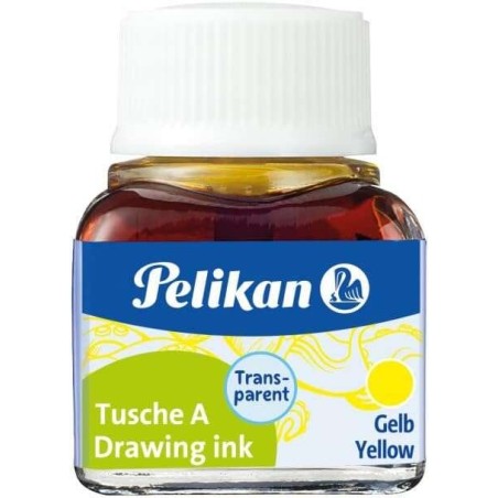 Pelikan Chinese Ink 523 10ml N.5 - 10ml Bottle - Water Resistant - Ideal for Drawing and Calligraphy - Yellow Color