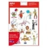 Apli Bag of Circus Themed Stickers - 168 Stickers in 12 Sheets - Removable Adhesive - Ideal for Schools - Water Based Adhesive