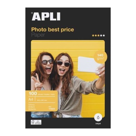 Apli Bestprice Photo Paper A4 140gr - Glossy Finish - 100 Sheets