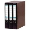 Elba Rado Top Modulo of 3 A4 Lever Arch Files - Spine 50mm - Plastic Lined Exterior - Paper Interior - Color Black