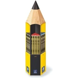 Staedtler Noris 120 Expositor de 90 Lapices de Grafito Hexagonal - Diferentes Graduaciones de Mina - Madera de Bosques