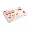Apli Caja de 100 Forros para Libros 310mm PVC 130 micras - Solapa Autoajustable - Facil Forrado en 3 Pasos - Transparente