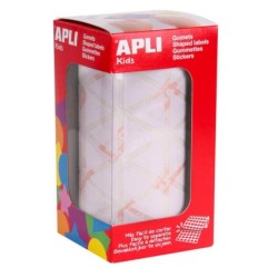Rolo Apli com 2.832 Gomets Triangulares 20x20x20mm - Adesivo Permanente - Normas EN-71 e FSC - Adesivo à Base de Água - Sem