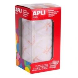 Rolo Apli com 2.832 Gomets Triangulares 20x20x20mm - Adesivo Permanente - Normas EN-71 e FSC - Adesivo à Base de Água - Sem