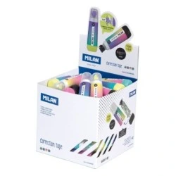 Milan Sunset Display Cube de 40 Rubans Correcteurs Cylindriques - Mesures 5mmx6m - Rotation de la Pointe 360º - Couleurs