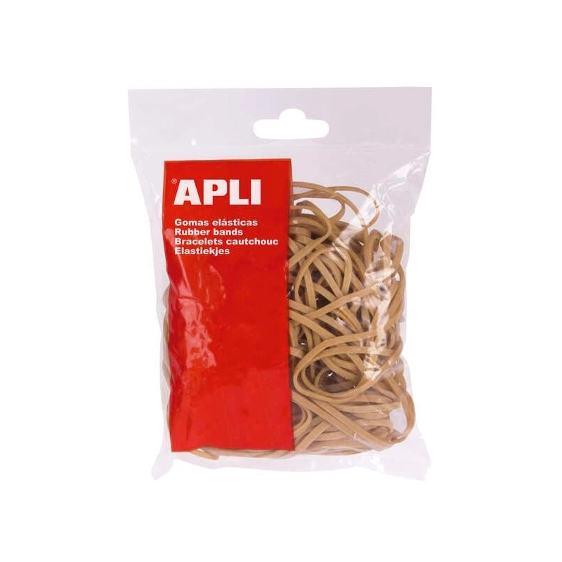 Apli Bag of Elastic Bands Ø 120x5mm - Great Elasticity and Resistance - 70% Natural Rubber