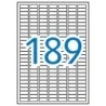 Apli Pacote de 1.890 Etiquetas Retangulares 25,4x10mm - 10 Folhas por 189 Etiquetas - Adesivo Permanente - Bordas rombas