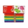 Apli Pacote de 40 Bastões Polo Jumbo de Madeira Natural 150 x 18 mm - Cores Sortidas