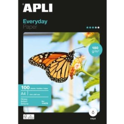 Papier Photo Apli Everyday A4 180gr - Finition Brillante - 100 Feuilles