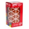 Rolo Apli com 2.832 Gomets Triangulares 20x20x20mm - 59 Folhas Pré-cortadas - Ideal para Escolas e Oficinas Infantis - Adesivo