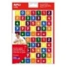 Apli Bolsa de Números Gomets Temáticos - 210 Gomets em 3 Folhas - Adesivo Removível - Aprendendo Números e Cálculo Mental