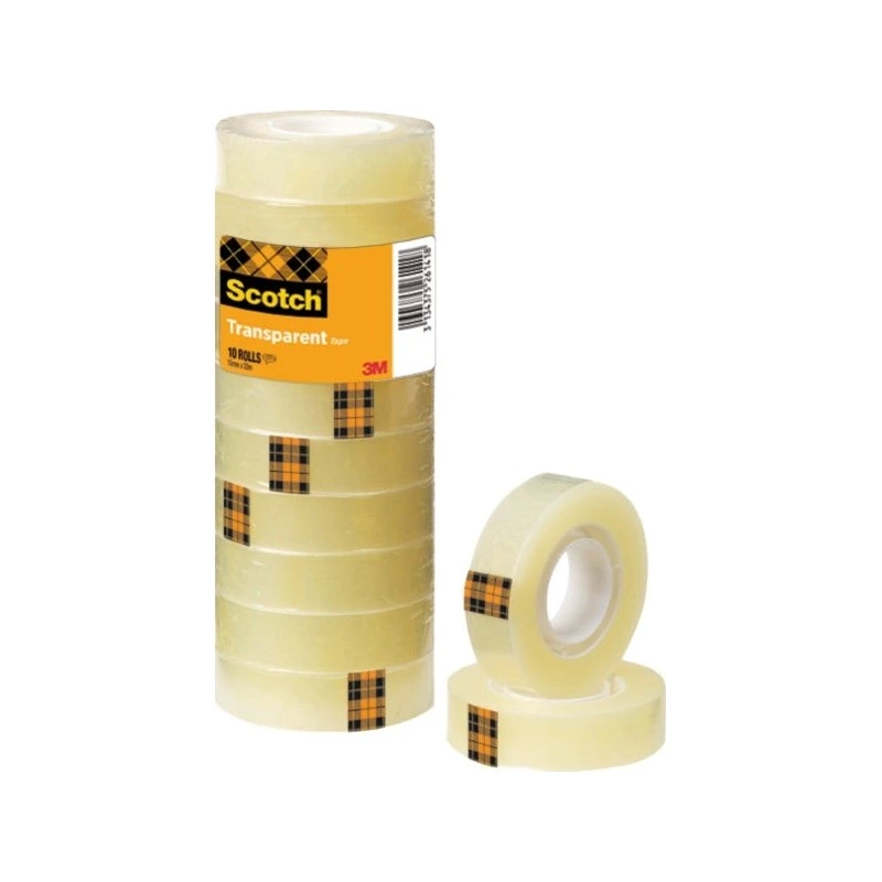 Scotch Pack of 10 Adhesive Tapes 15mm x 33m - Transparent Color