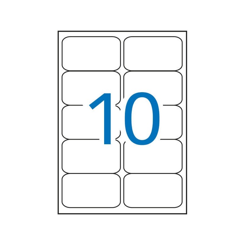 Apli Pack of 200 Weather Resistant Labels - Measurements 99,1x57mm - 20 Sheets per 10 Labels - Permanent Adhesive - Blunt Edges