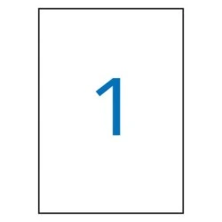 Apli Pack 100 Yellow Labels 210x297mm - Permanent Adhesive - Straight Edges - Yellow Color