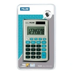 Calculatrice de poche Milan à 8 chiffres - 3 touches mémoire et racine carrée - Mise hors tension automatique - Étui inclus