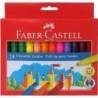 Faber-Castell Jumbo Pack de 24 Rotuladores Punta Gruesa - Tinta con Base de Agua Lavable - Colores Surtidos