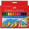 Faber-Castell Jumbo Pack de 24 marqueurs à pointe épaisse - Encre lavable à base d'eau - Couleurs assorties