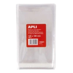Apli Pack de 100 Bolsas Polipropileno Transparente con Cierre Adhesivo - Tamaño 120 x 180mm - Galga 120 - Alta Resistencia y