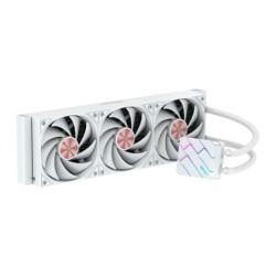 Abysm Oceanic TIDE 360 ARGB Liquid Cooling Kit - 3 120mm Fans - ARGB Lighting - 2500rpm Pump - 3,4mm Tubes - White Color