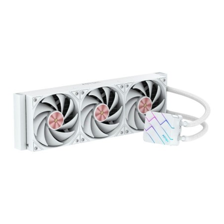 Kit de refrigeração líquida Abysm Oceanic TIDE 360 ARGB - 3 ventoinhas de 120 mm - Iluminação ARGB - Bomba 2500 rpm - Tubos de
