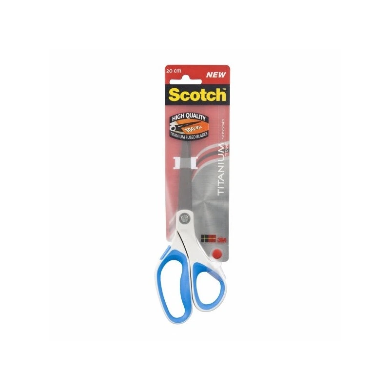 Scotch Tijeras de Titanio 20cm - Antiadherentes - Mango Ergonomico Tacto Suave - Colores Surtidos Aleatorios
