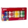 Apli Gomets Redondos Ø 33mm - Pacote de 4 Rolos com 2832 Gomets - Adesivo Permanente - Ideal para Desenvolvimento de