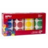 Apli Gomets Redondos Ø 33mm - Pack de 4 Rollos con 2832 Gomets - Adhesivo Permanente - Ideal para Desarrollar Habilidades en