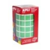 Apli Rolo de 2.832 Gomets Quadrados 15 x 15mm - Adesivo Permanente à Base de Água - Sem Solventes - Cor Verde