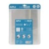 Apli Pack de 5 Forros para Libros 300mm de Polipropileno 75 micras - Solapa Autoajustable - Facil Forrado en 3 Pasos - Sin